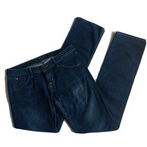 Hudson Women's Jeans Size 28 Dark Wash Signature Straight Low Rise Made In USA‎